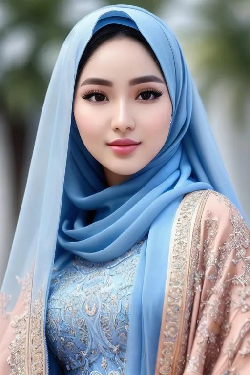 gambar wanita korea pakai hijab